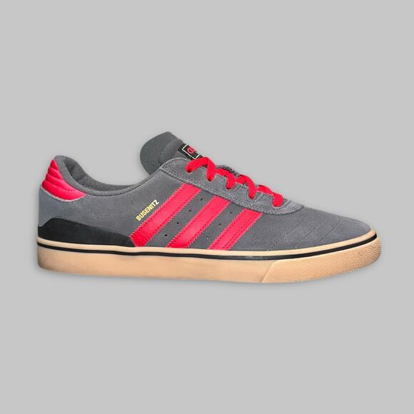 Adidas Busenitz Vulc II Gray & Red Men’s Skate Shoes - Size 12 - Picture 2 of 7